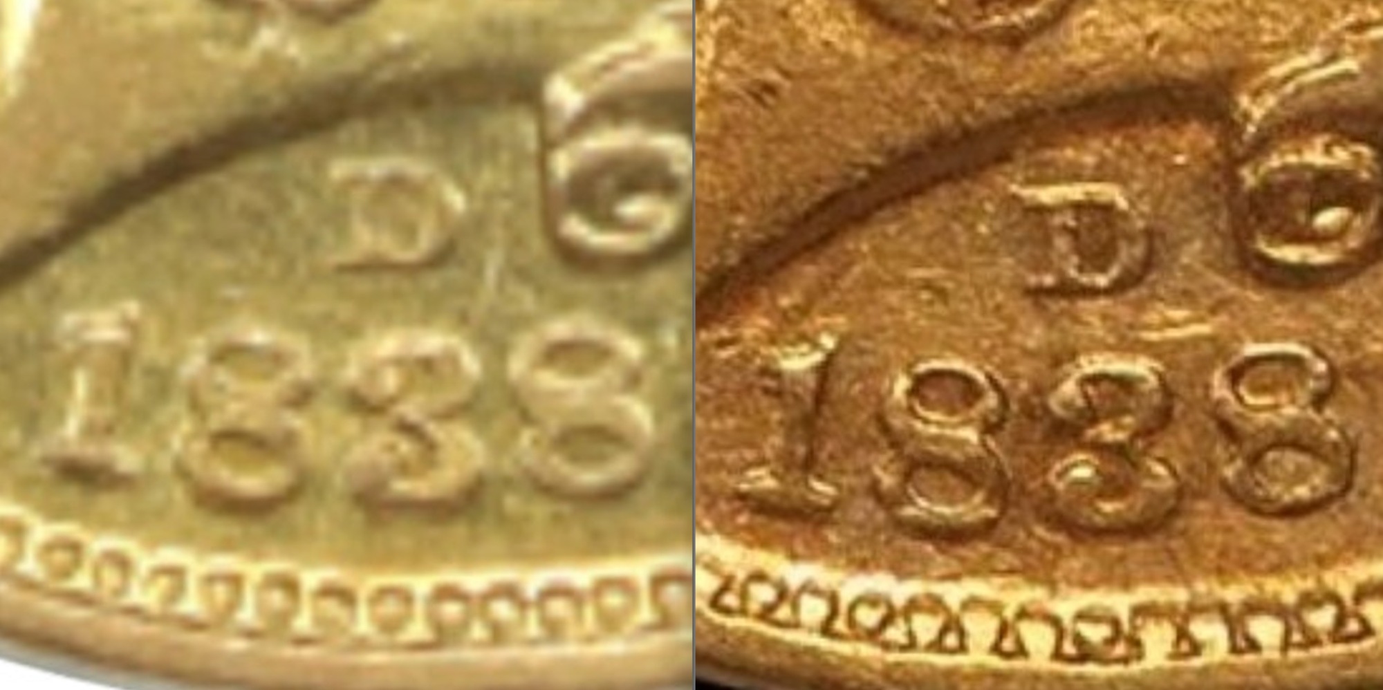 1838-D-$5-Classic-Head-First-Year-Dahlonega-Mint-Half-Eagle-#2-Hm-1,-Winter-1A,-R3